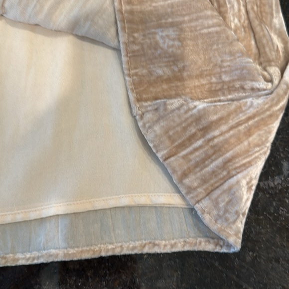 Anthropologie Floreat Champagne Crinkled Velvet Tunic Shift Dress Size XS - Picture 14 of 15